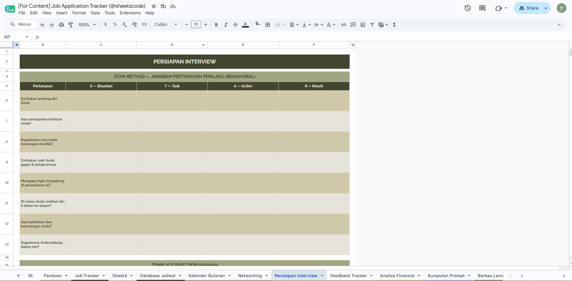 Persiapan Interview