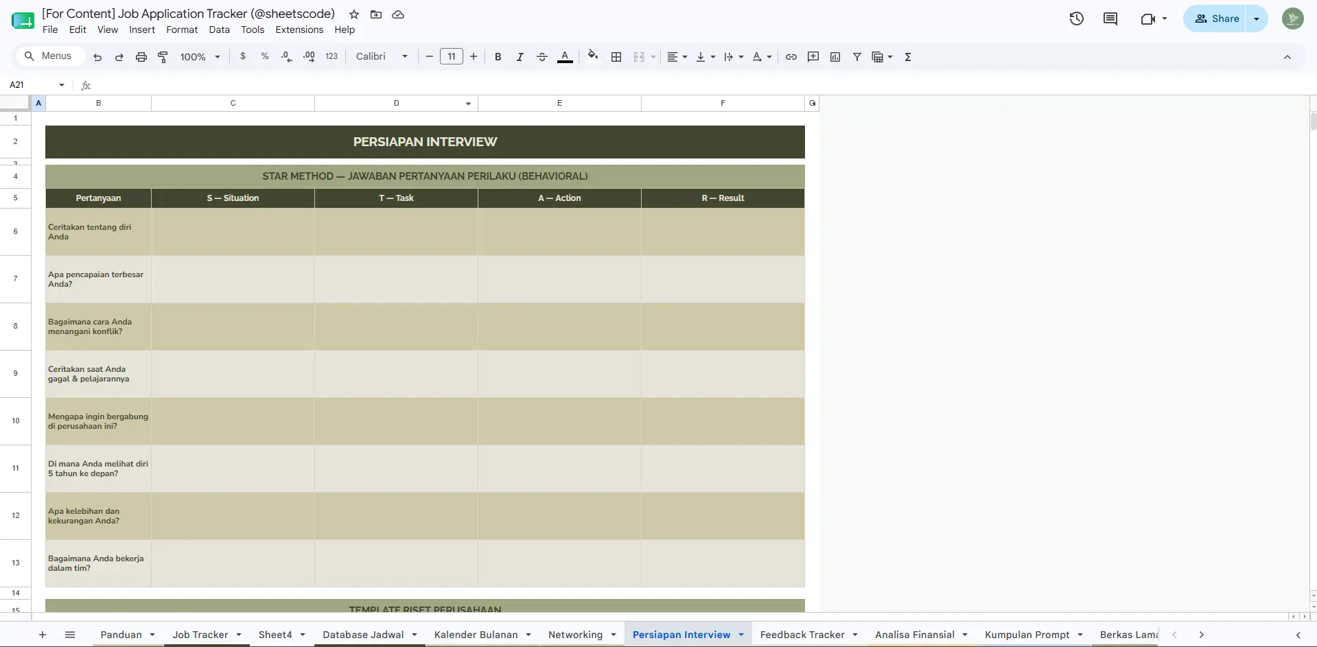 Persiapan Interview