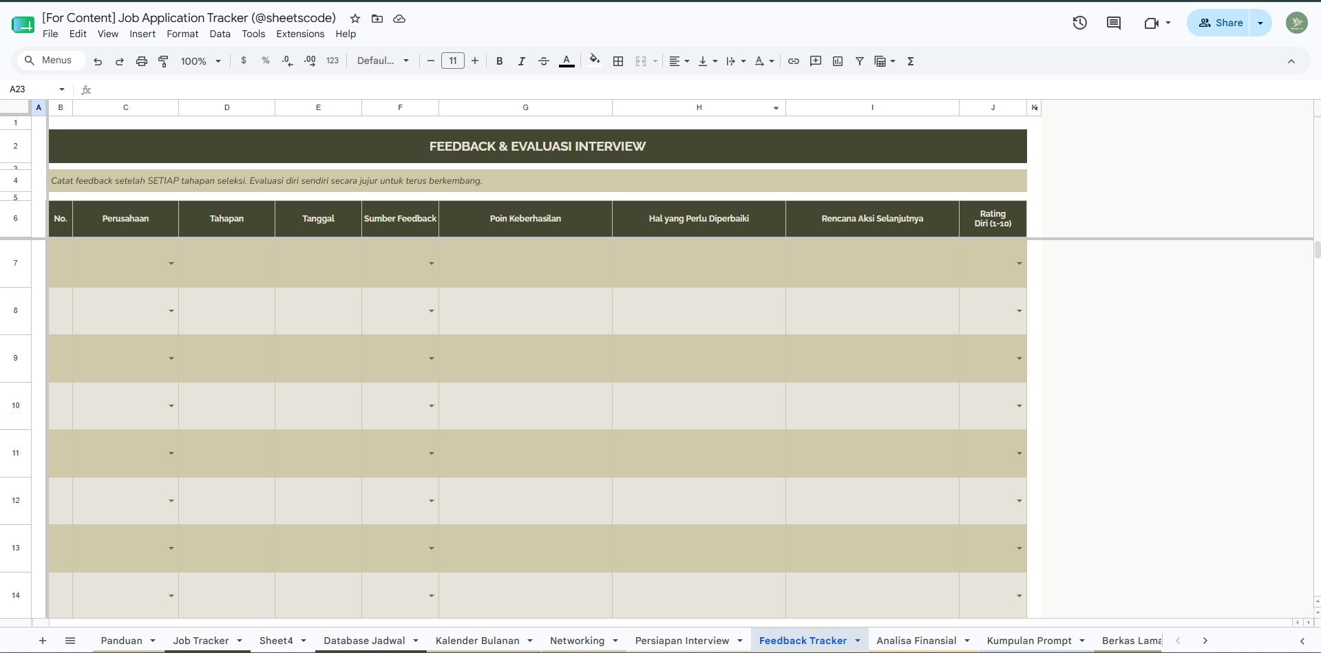 Feedback Tracker